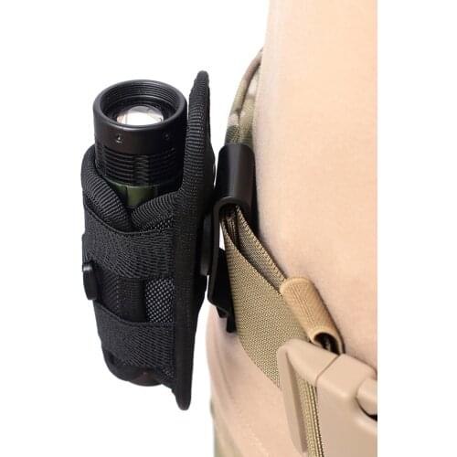 Outdoor Tactical Flashlight Pouch Holster 360 Degree Rotatable Clip Torch Cover for Belt Flashlight Holder Hunting Accessories