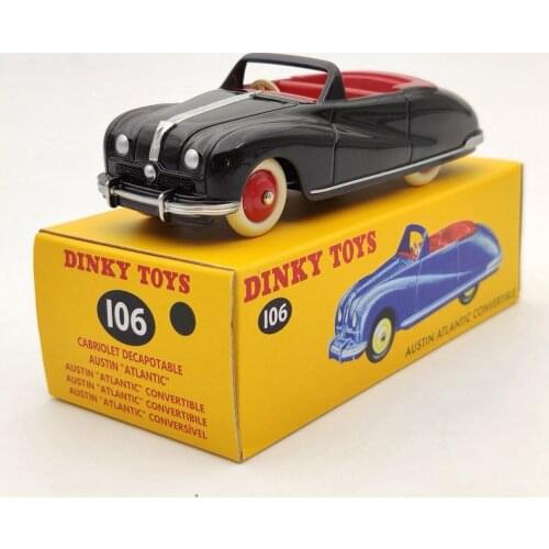 DeAgostini 1:43 Dinky Toys 106 For Austin Atlantic Convertible Black Diecast Models