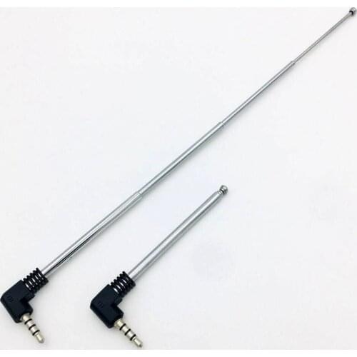 FM antenna telescopic antenna 75 ohm 3.5mm audio interface radio antenna for all mobile phones 1PCS