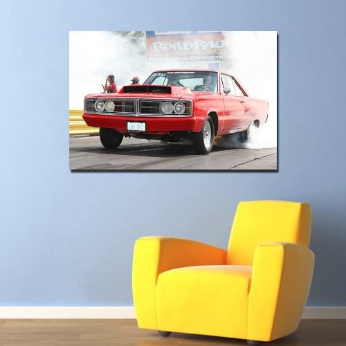 Hot Rod Muscle Car Poster Wall Art Vehicle Picture Canvas Prints Paintings for Living Room Decor