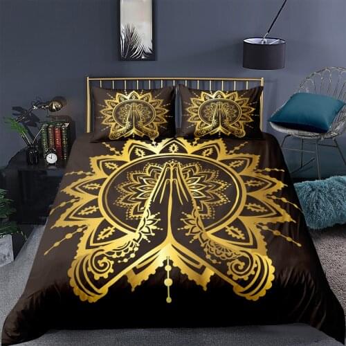 Simple Printed Mandala Bedding Set Bohemia Duvet Cover Full King Queen Size Luxury Bedclothes Quilt Comforter Covers 2/3Pcs