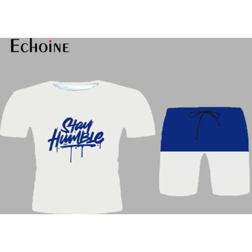 Echoine Mens letter Print Tracksuit fashion Sportswear Two Piece Set T Shirt Shorts Track Clothing Male Summer Sweatsuit Suits
