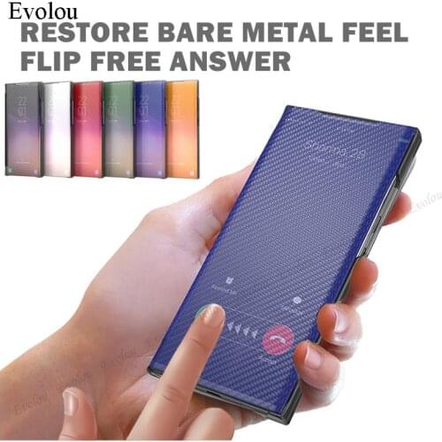 Smart Flip Leather Stand Holder Phone Case For Samsung A71 A51 A32 Cases Carbon Fiber Protection Cover For Samsung A21S A50 A52