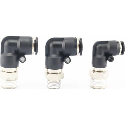 L-type 360 degree high speed rotating pneumatic fittings 6mm 8mm 10mm 12mm