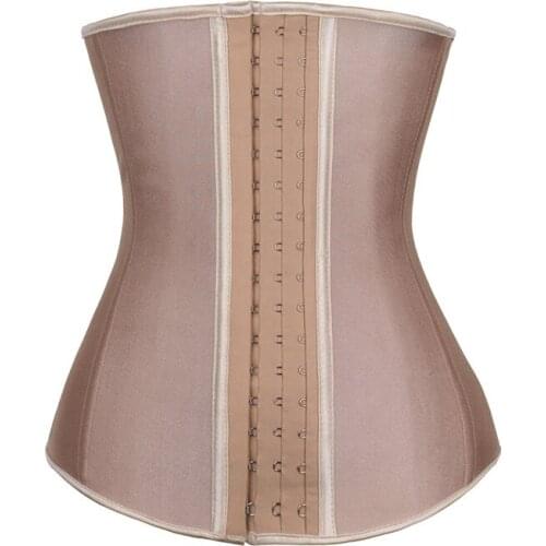 Latex Waist Trainer 9 Steel Bone Women Binders And Shapers Corset Modeling Body Shaper Slimming Weight Loss Belt