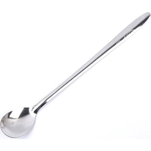 LINSBAYWU 1 pcs Stainless Steel Long Handle Ice Cream Dessert Sundae Coffee Spoons