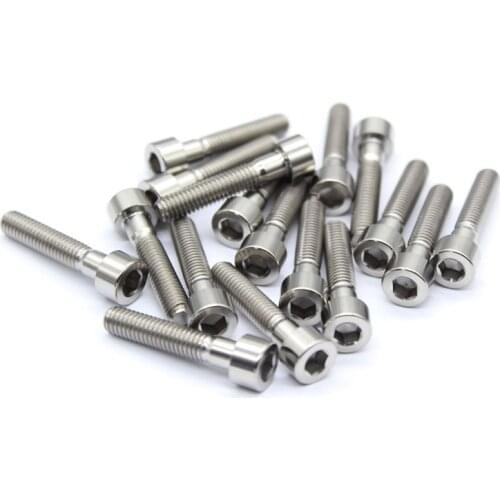 M6x30/35/45mm hexagon titanium alloy screw in column head, screw lengthening oil disc brake clamp screw