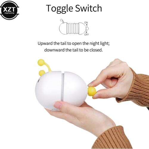 Cute USB Stretch Night Light Creative Caterpillar LED Mini Lamp Retractable Rechargeable Scalable for Kids Children Toys Gift