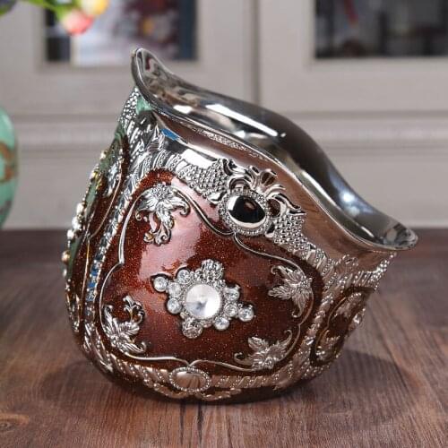 Multifunction Retro Bevel waste bin kitchen cabinet metal storage kitchen mini waste bin desktop trash can decorative LJT018-C