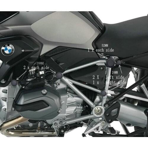 Modified fits BMW R1200GS Water-cooled LC 2013-ON GSA 2014-ON Frame decorative cover/ Frame End Caps