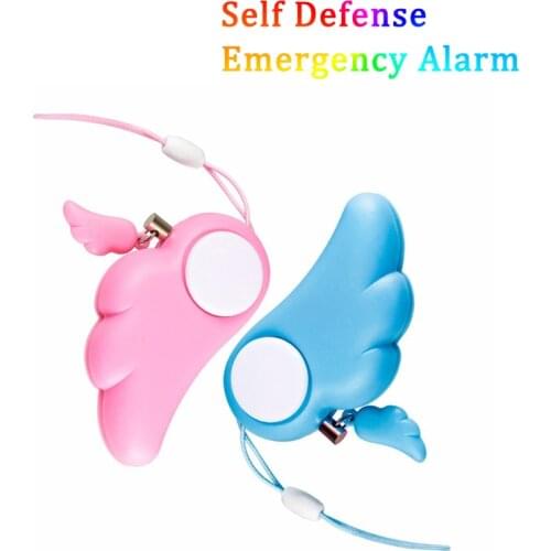 New Self-defense Siren 90dB Wing Shape Girl Female Safety Protection Siren Personal Safety Scream Big Keychain Emergency Siren
