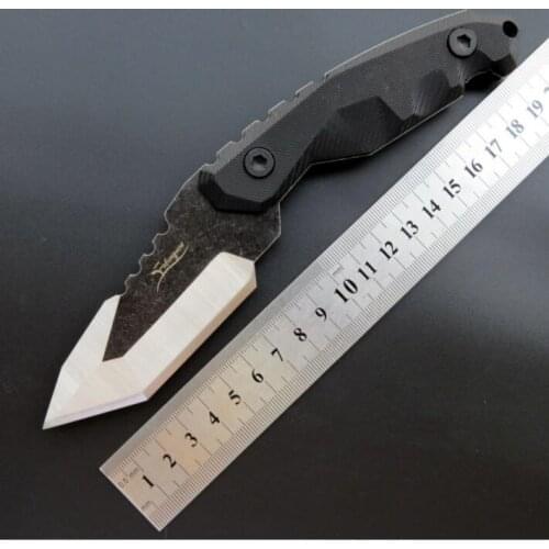 EF98 Fixed Blade Knife 440C Tanto Blade G10 Handle Pocket Straight Knife Hunting Camping Survival Knives