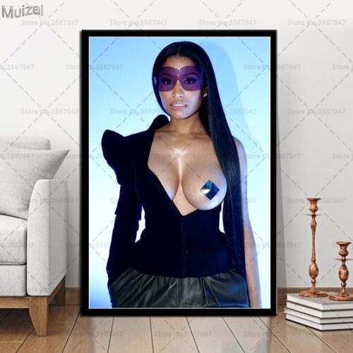 Posters and Prints Nicki Minaj Cute Sexy Girl Wall Art Poster Canvas Painting Pictures for Home Decoration