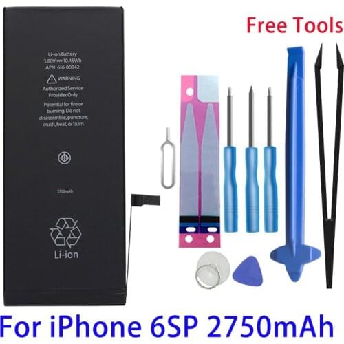 Runtianjin Replacement mobile phone battery for iPhone 6S Plus 6SP 2750mAh High Capacity Bateries Free Tools