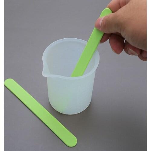 Epoxy Resin Silicone Measuring Cup Gradient Silicone Cup 100ml Mixing Cup Silicone Stirring Rod Epoxy Resin Craft
