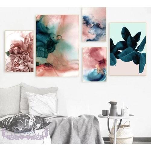 Scandinavian Botanical Print Leaf Wall Poster Nordic Abstract Plant Canvas Painting Contemporary Art Home Decoration Picture