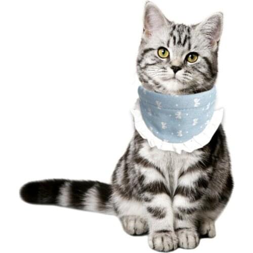 Pet Dog Saliva Towel Comfort Denim Lace Puppy Slobber Towel Outdoor Dogs Collar Neckerchief Pets Dress Up