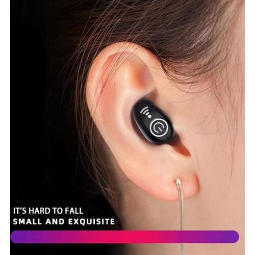Stereo Headset TWS Earbud With Microphone S650 Mini Earphone Wireless In-Ear Invisible Earbuds Handsfree Headphones