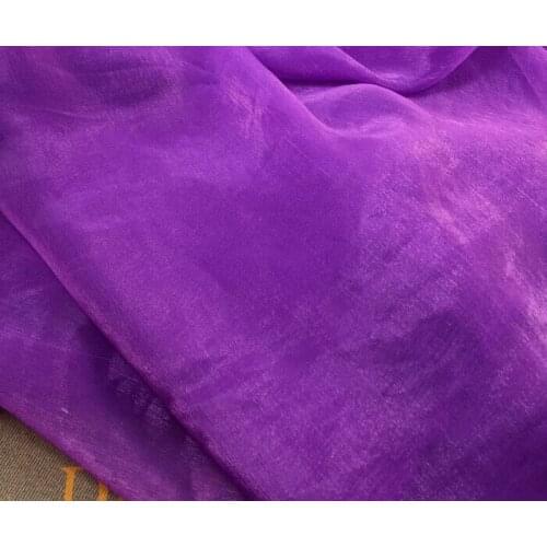 3 meter 150cm 59" width purple crinkle shot-silk chiffon crepe fabric summer dress dance skirts screen material MM175