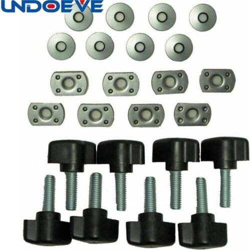 Undoeve 6 Pcs/Set Car Accessories Hardtop Removal Thumb Screw D-rings Kit for Jeep Wrangler TJ JK JKU Sport 1995-2016