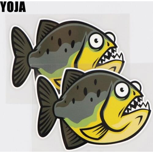 YOJA 12.8X8.9CM Marine Life Fish Vinyl Car Sticker Decal Cartoon Waterproof Windows Accessories 19A-0196