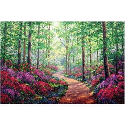 Needlework for embroidery DIY French DMC High Quality - Counted Cross Stitch Kits 14 ct Oil painting - Woodland Walk