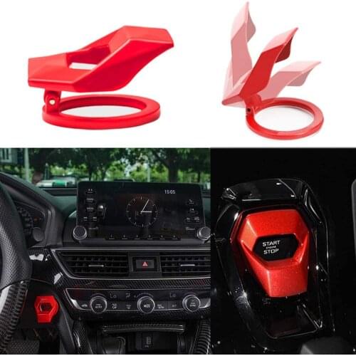 3D Car Engine Push Button Protection Cover, Cover Decorative Trim Sticker For Universal Honda Civic Dodge Challenger Charger