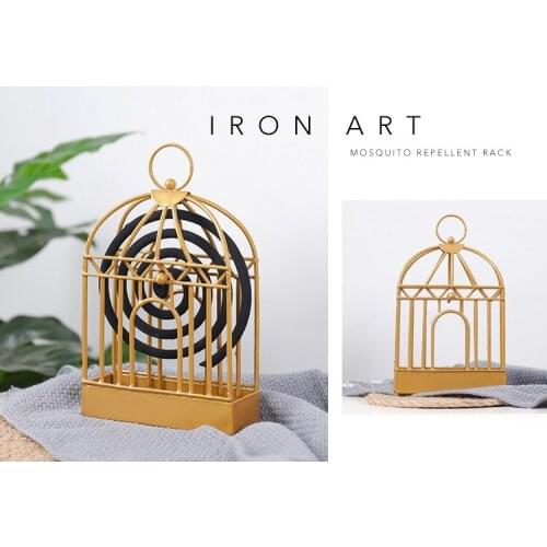 1PC Iron Metal Mosquito Repellent Incense Rack Birdcage Portable Standing Mosquito Repellent Incense Holder Home Rack JL 210