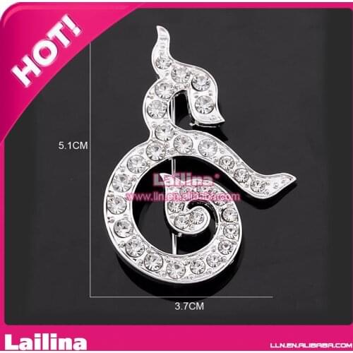 100pcs free shipping Rhinestone Ribbon Brooch Pin For Thailand Funeral Memorial