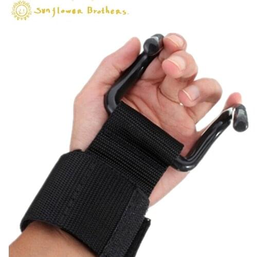 2 pcs/lot Fitness Training Gym Grips Straps Wrist Support Weights Power Dumbbell gym Weights Bodybuilding Gloves for sports