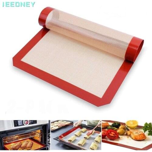 4pcs Kitchen Baking Mat Healthy Food Silicone Pad Durable Liner Rolling Silicone Baking Sheet Non Stick Cooking Mats