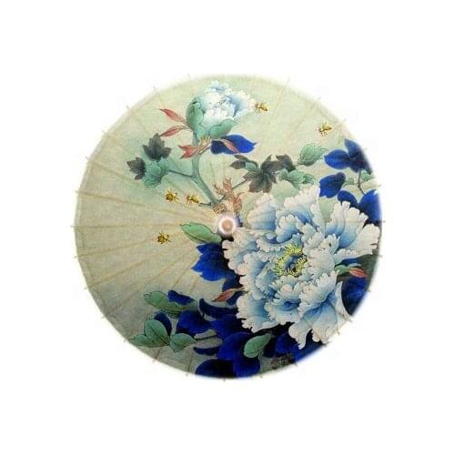 Free shipping graceful peony figure oiled paper umbrella chinese handmade classical women rain gift collection umbrella