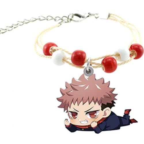 TAFREE curse back to war creative design bracelet red and white beaded rope chain epoxy resin hand rope bracelet gift