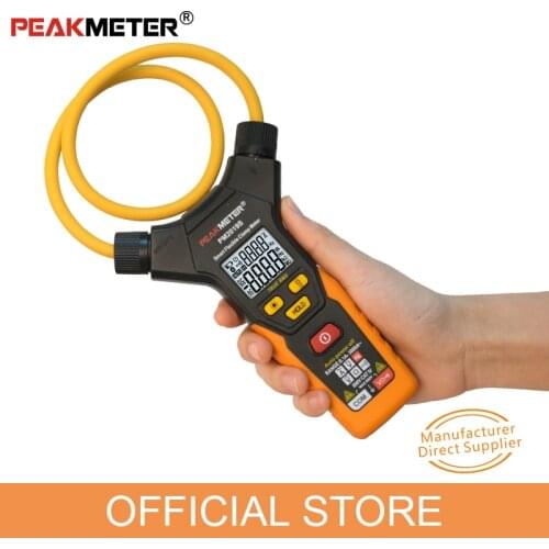 Digital 6000A Flexible Clamp AC Ammeter Handheld Multimeter Current Probe Measurement Tester with Data Hold Backlight PEAKMEATER