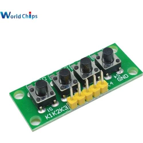 DIY Kit 1x4 4 Independent Key Button Keypad Keyboard Module Mcu for Arduino Student Class Design Graduation Project Experiment