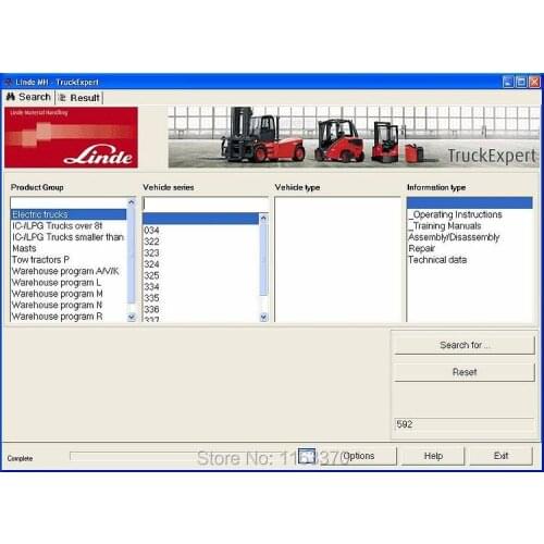 For Linde Truck Expert 2014.12 (Repair Manuals for Linde forklift trucks)
