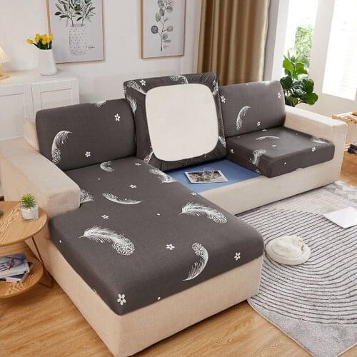Feather Print Stretch Sofa Cover Elastic Dustproof Home Decoration Sofa Cushion Cover Removable and Washable Backrest Cover