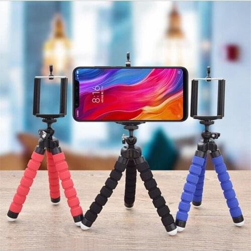 Mini Flexible Sponge Octopus Tripod Stand for iPhone Xiaomi Samsung Bendable Mobile Phone Smartphone Tripod for Gopro 8 7 Camera