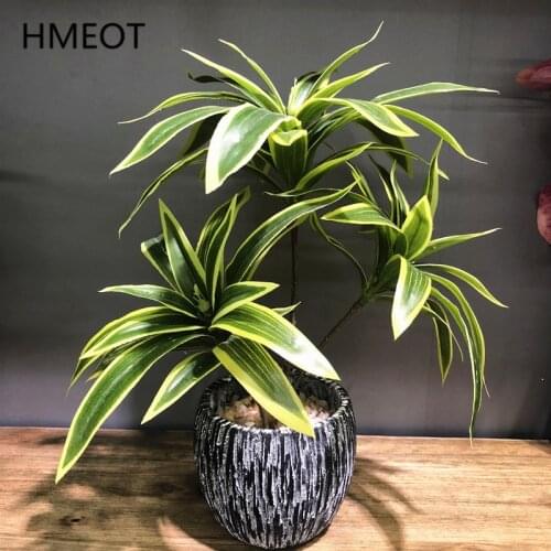 New Artificial Palm Tree Fake Lily Bamboo Branch Plastic Potted Plants Grass Plants Wall Material Office Home Desktop Decoration