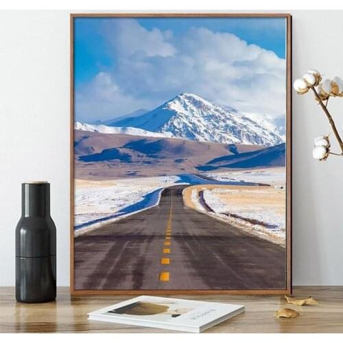 GATYZTORY 60*75cm highway Painting by numbers landscape picture drawing on canvas for home decor artwork