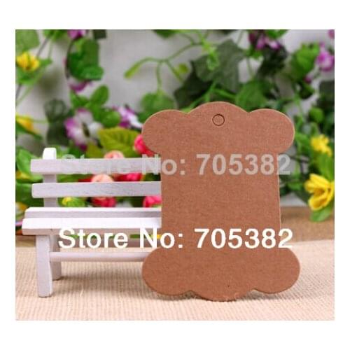 8x10cm (With cord) Cardboard Blank Bobine Bookmark cute shape bobine hang tag (SS-7119)