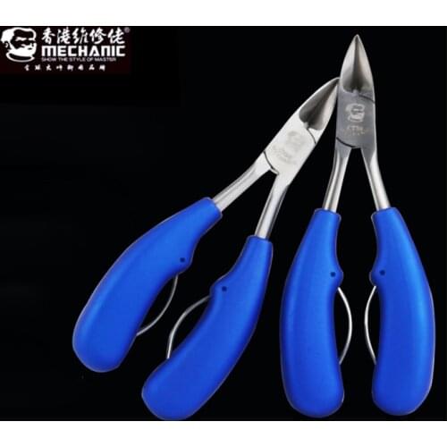 Mechanic original imported double spring design oblique cutting pliers for mobile phone motherboard repair
