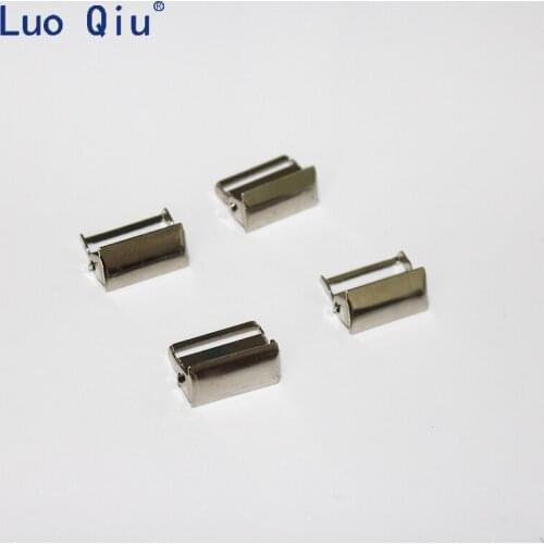 Metal silver Suspenders strap accessories Ribbon adjust buckle Regulate clamp koord stopper 100 pcs/pack 2.0cm Luo Qiu