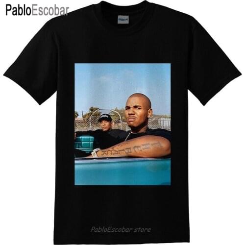 Dr Dre & The Game Hip Hop Sleeve Black T Shirt man cotton fashion teeshirt summer brand plus size