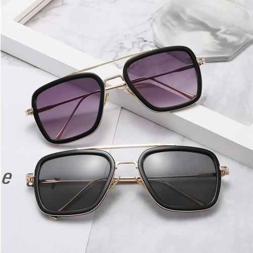 Male Iron Man 3 Fishing Sunglasses Tony Stark Matsuda Fishing Sunglasses Men Retro Vintage Eyewear Square Fishing Sunglasses