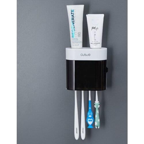 Wall Mounted Toothbrush Holder Automatic Toothpaste Dispenser Toothbrush Dustproof Cover Toothpaste Holder Toothpaste Squeezers