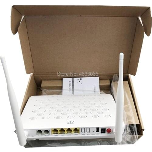 New ZTE F660W 5.2 Version ZTE GPON ONU 4FE+2TEL+USB+WIFI With Patchcord, English Firmware Optical Network Terminal