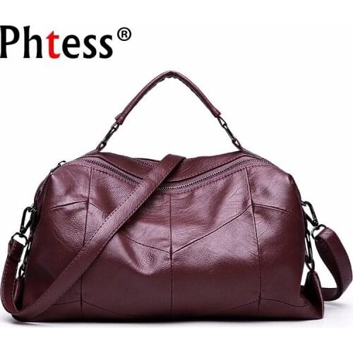 2019 Luxury Handbag Women Bags Designer Brand Female Leather Shoulder Bag Vintage Hand Bags Solid Casual Tote Bag Plaid Sac New