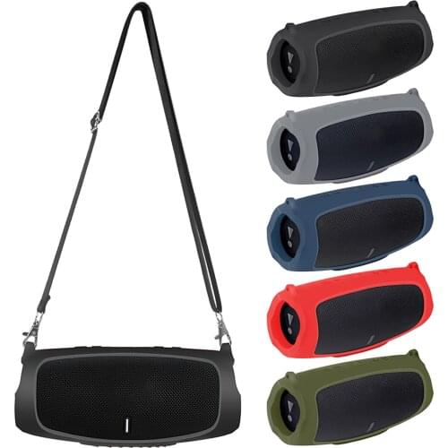 2021 Newest Outdoor Travel Silicone Cases Cover Skin With Belt for JBL-Charge 5 Portable Wireless Bluetooth Speaker