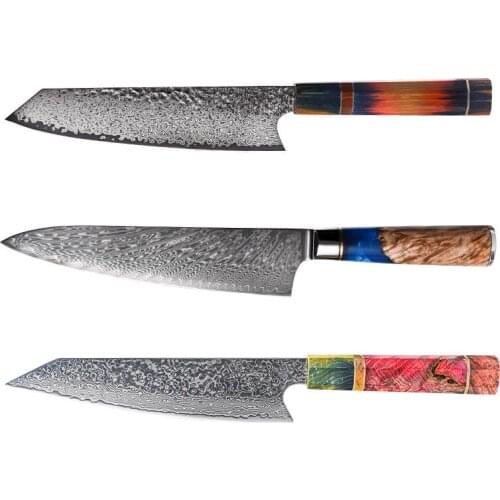 Damascus steel 8 inch chef knife edge sharp stainless steel home meat cleaver new sushi cooking knives